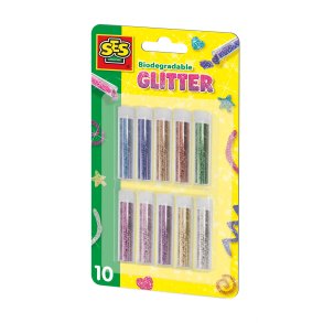 SES Creative - Bionedbrydeligt glitter 10 farver