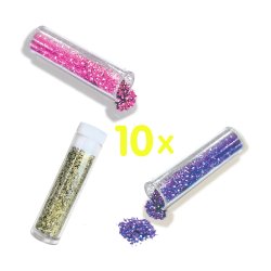 SES Creative - Bionedbrydeligt glitter 10 farver
