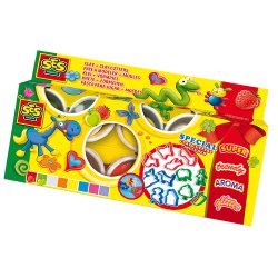 SES Creative - Modellervoks - 8 farver med confetti og glimmer