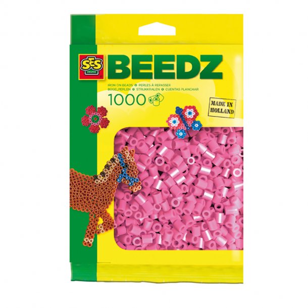 SES Creative - Perler - 1000 stk. pink