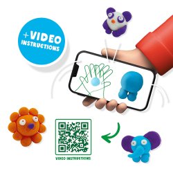 SES Creative - Modellervoks - FunDo vilde dyr 3x90gr-1x40gr