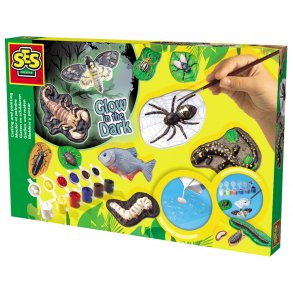 SES Creative - Støb & mal - Insekter, lyser i mørke