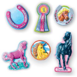 SES Creative - St&#248;b &amp; mal - Heste med glimmer