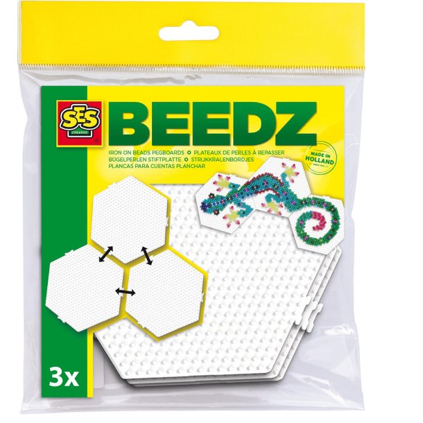 SES Creative - Perleplader - 3 stk  - Sekskantet