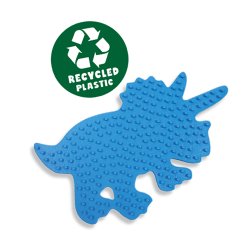 SES Creative - Perleplade - Triceratops - Green Beedz