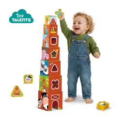 SES Creative - Stableklodser og puttekasse 2i1 - Bondegårdsdyr