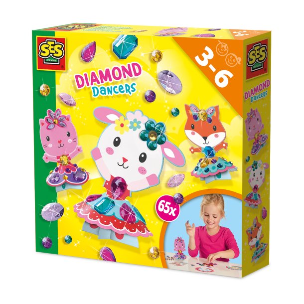 SES Creative - Diamantmosaik - Dansende dyr