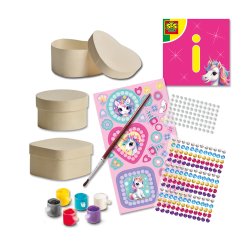 SES Creative - Diamantmosaik - Smykkeskrin med enhj&#248;rning