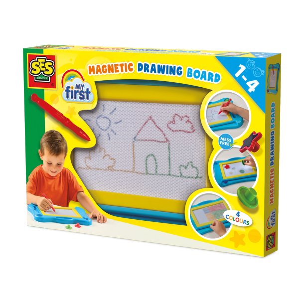 SES Creative - Mit første - Magnetisk tegnetavle med farver