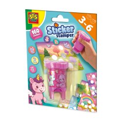 SES Creative - Stempel med klistermærker - Fantasidyr