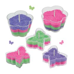 SES Creative - Stearinlys - Sommerfugle og blomster