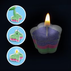 SES Creative - Stearinlys - Sommerfugle og blomster