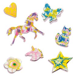 SES Creative - Mal med marmorfarver - Dyr