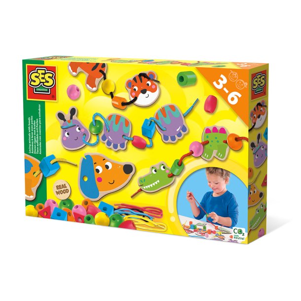 SES Creative - Lav dyr med sn&#248;reb&#229;nd og perler