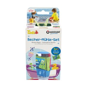 Spielstabil - Sandsæt med hulkop og møllehjul - pastel