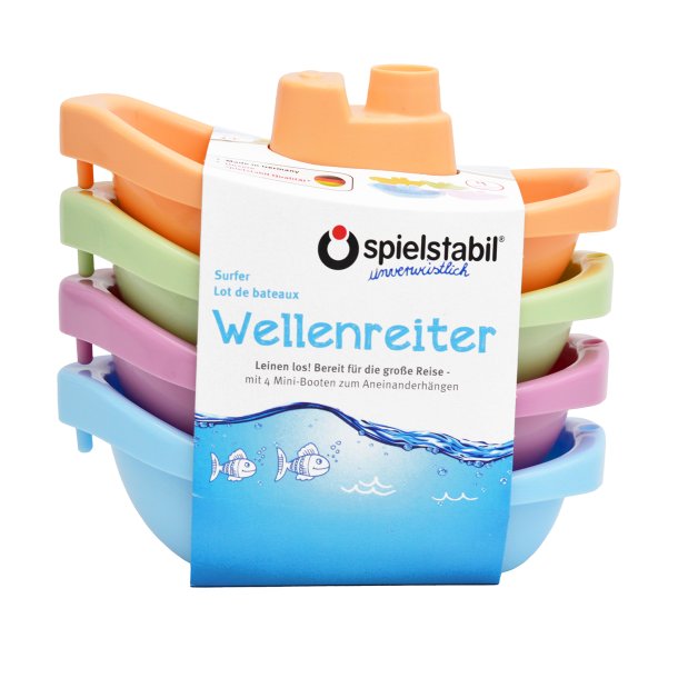 Spielstabil - Både 4 stk - Surfer pastel