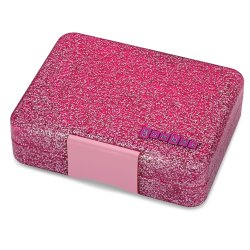 Yumbox - Snack Madkasse m. 3 rum - Sparkle Pink Glitter/Pink