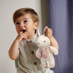 ThreadBear - Rangle - Hvid kanin 22 cm - &#216;ko GOTS