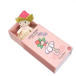 ThreadBear - Dukke - Little Peeps - Poppy Strawberry 13,5 cm