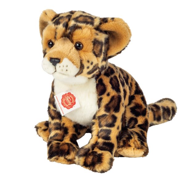 Teddy Hermann - Siddende leopard 27 cm