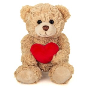 Teddy Hermann - Beige bamse med hjerte 20 cm