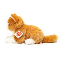 Teddy Hermann - Liggende kat r&#248;d 20 cm