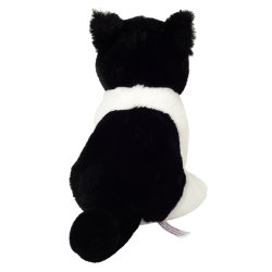 Teddy Hermann - Siddende kat sort-hvid 20 cm