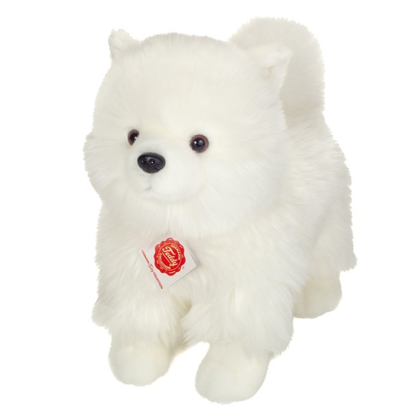 Teddy Hermann - St&#229;ende Pomeranian hvid 35 cm