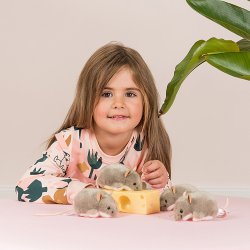 Teddy Hermann - Mus gr&#229; 9 cm