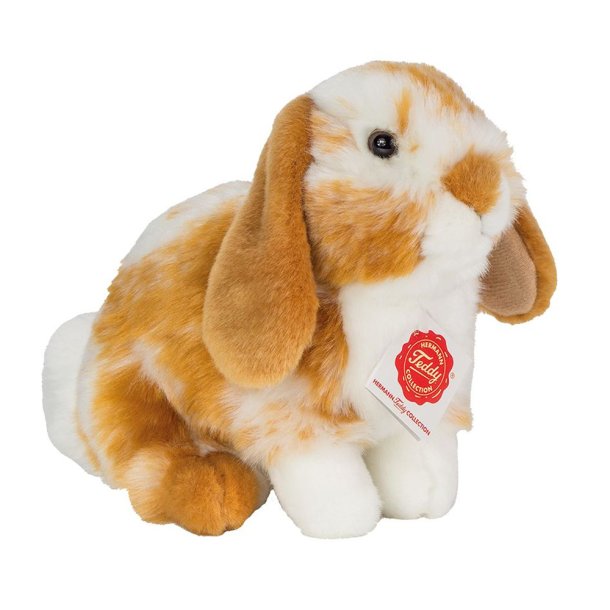 Teddy Hermann - Siddende kanin hvid-brun 20 cm