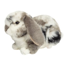 Teddy Hermann - Kanin dv&#230;rgv&#230;dder gr&#229;hvid plettet 23 cm