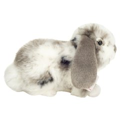 Teddy Hermann - Kanin dv&#230;rgv&#230;dder gr&#229;hvid plettet 23 cm