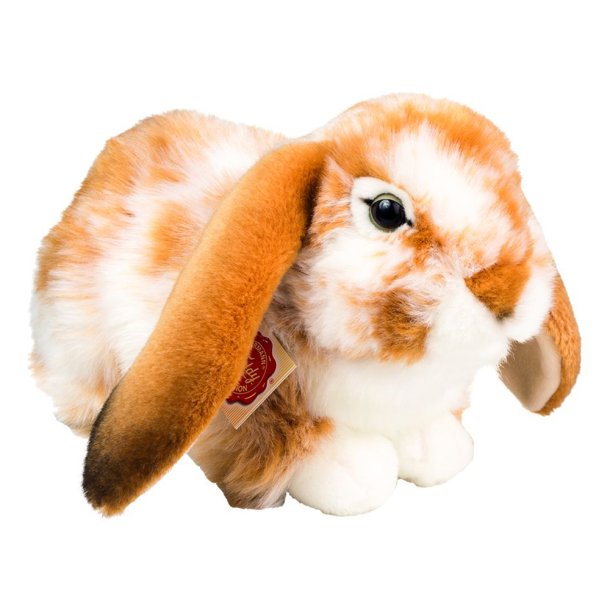 Teddy Hermann - Liggende kanin brun-hvid 30 cm