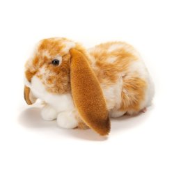 Teddy Hermann - Liggende kanin brun-hvid 30 cm