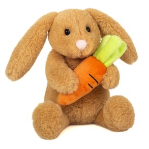 Teddy Hermann - Kaninen Lilly med gulerod 23 cm