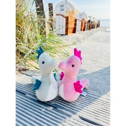 Teddy Hermann - Søhesten Alba 23 cm - lyserød