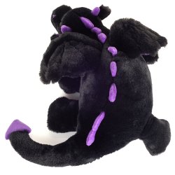 Teddy Hermann - Dragen Logan 32 cm - sort-lilla