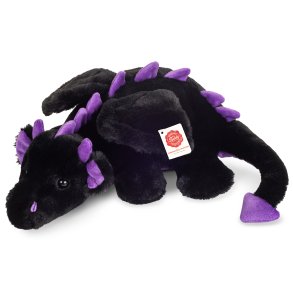 Teddy Hermann - Dragen Logan 32 cm - sort-lilla