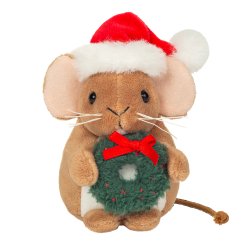 Teddy Hermann - Julemus med adventskrans 11 cm