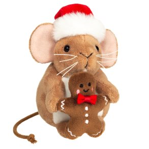 Teddy Hermann - Julemus med peberkagemand 11 cm