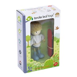 Tender Leaf - Dukkehusfigur - Edward og skateboard